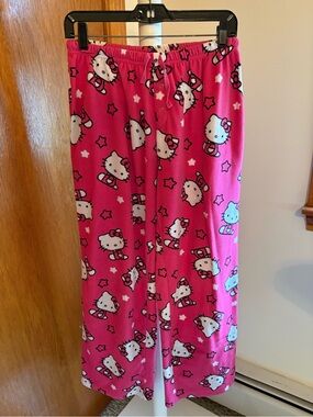 Hello Kitty Pink Girls' Fleece Pajama Pants — Size XL